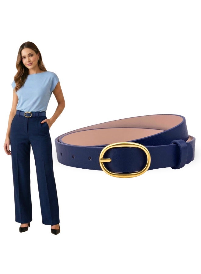 Classic Milano Women's Belt with Gift Box | Faux Leather Ladies Belt for Dresses, Jeans & Gowns | Stylish Womens Belt | Adjustable Girls Belt | Belt for Women with Elegant Buckle